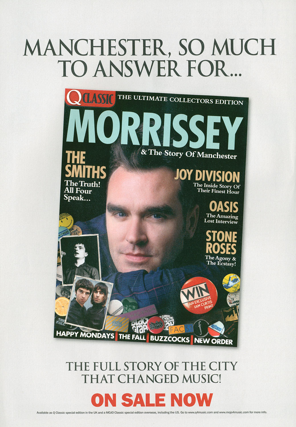 Ad, Q Magazine [Featuring Morrissey / Manchester]